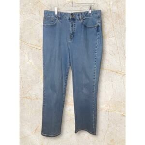 Lauren Ralph Lauren Women's Blue Denim Classic Straight Leg Jeans Size 12